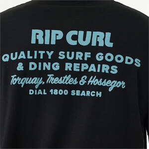 2024 Rip Curl Hombres Heritage Ding Reparaciones Tee 0EZMTE - Black